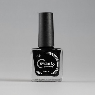 Лак для стемпинга Swanky Stamping №001, черный, 10 мл.